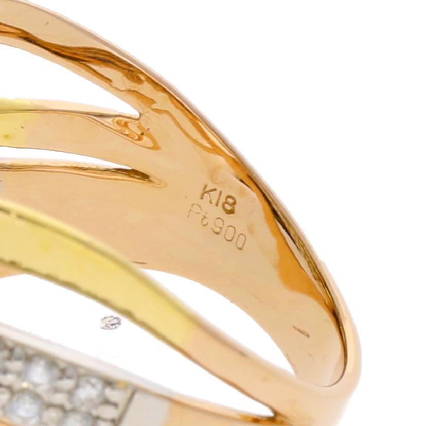 / K18/Pt900ダイヤリング0.50ct//Aランク/75