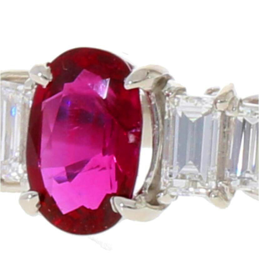 /◎PT900ルビーダイヤリング1.128/D0.57ct//ABランク/59