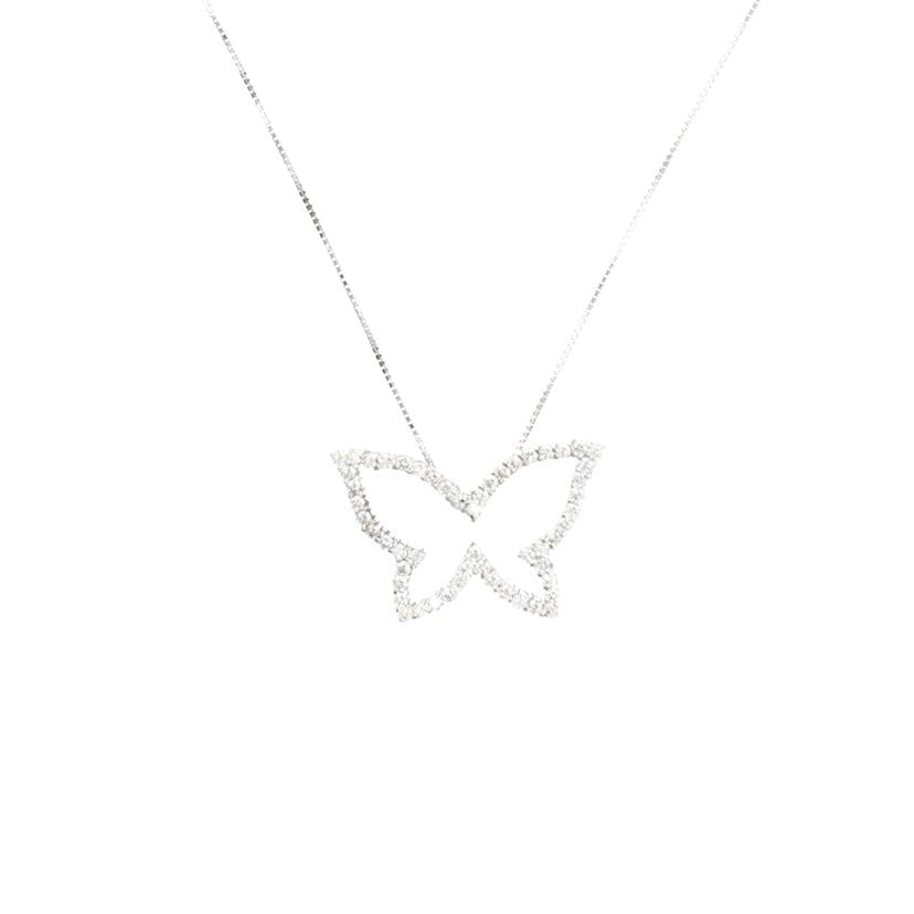 / K18WGダイヤネックレス1.30ct//Aランク/75