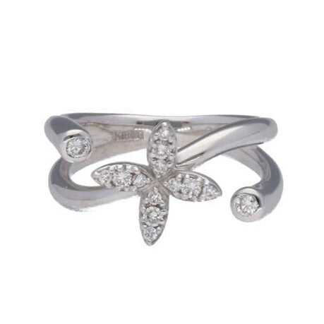 K18WGダイヤリング0.19ct//Aランク/75