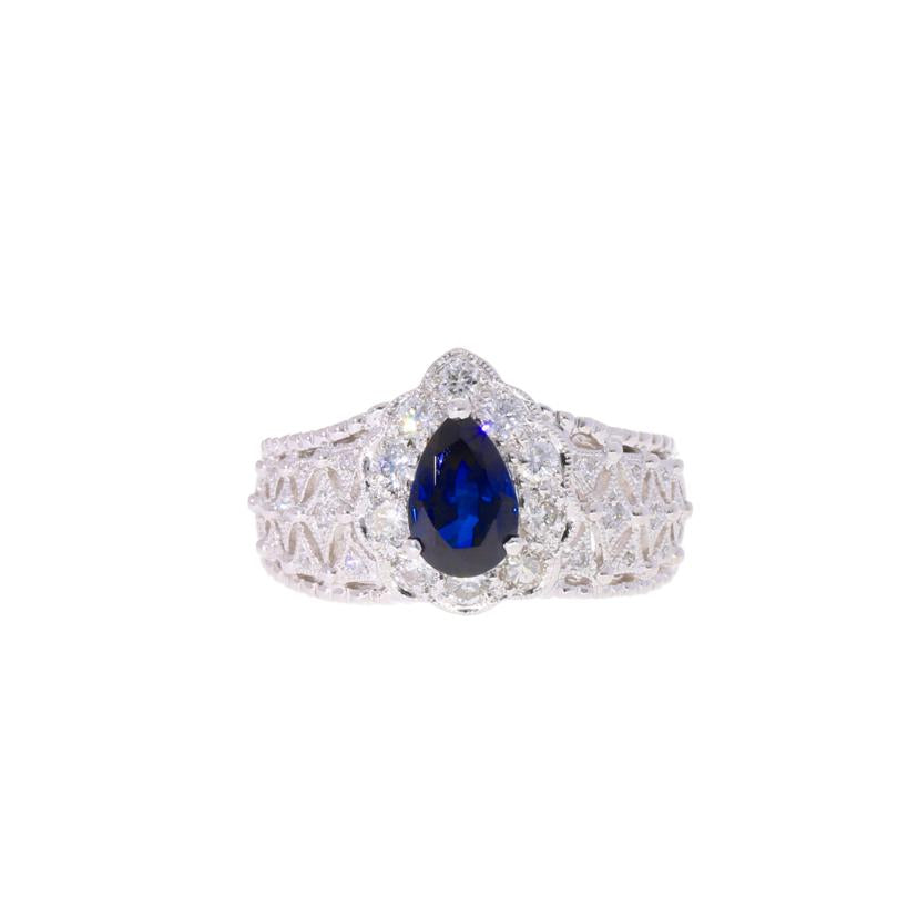 /◎ K18サファイアダイヤリング1.067/D0.50ct//Aランク/75