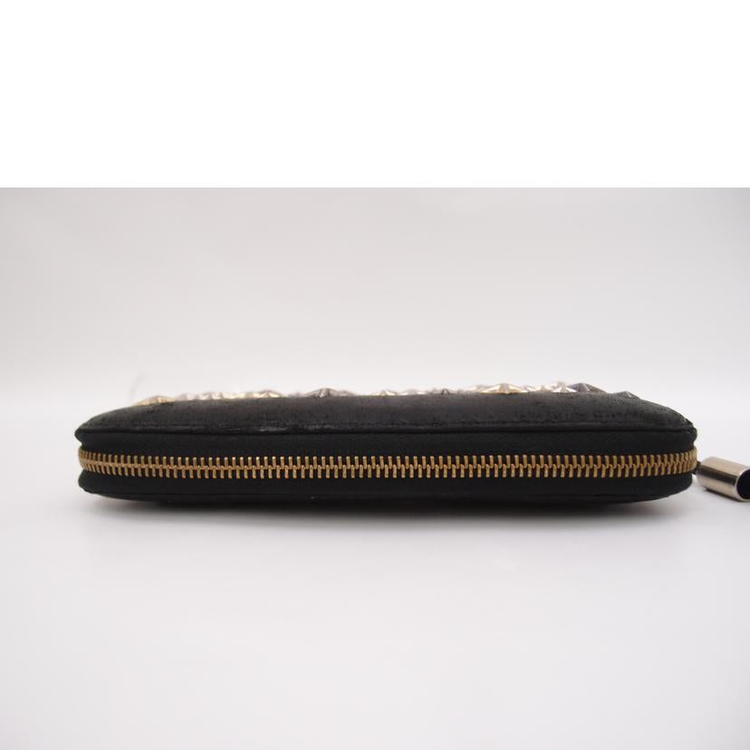 JIMMY CHOO ジミーチュウ 財布 メンズ 黒/スタースタッズ・ラウンドファスナー長財布//YYNRMC/ABランク/69
