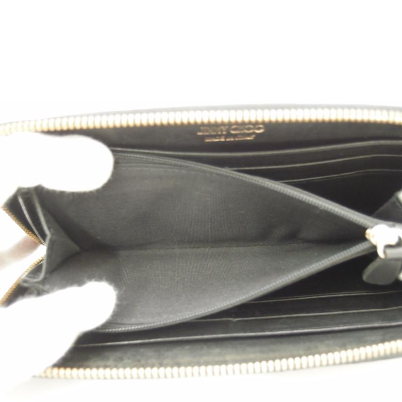 JIMMY CHOO ジミーチュウ 財布 メンズ 黒/スタースタッズ・ラウンドファスナー長財布//YYNRMC/ABランク/69