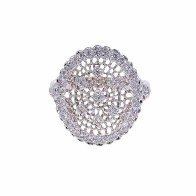 / K18ダイヤリング0.53ct//Aランク/75