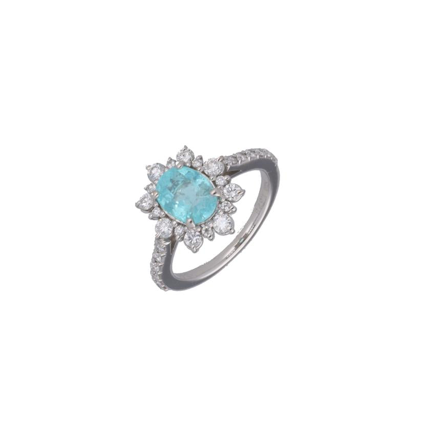 /◎ Pt900パライバ ダイヤリング1.323/D0.60ct//Aランク/75