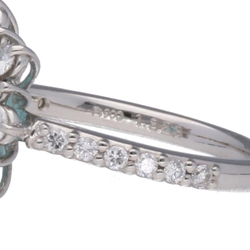 /◎ Pt900パライバ ダイヤリング1.323/D0.60ct//Aランク/75