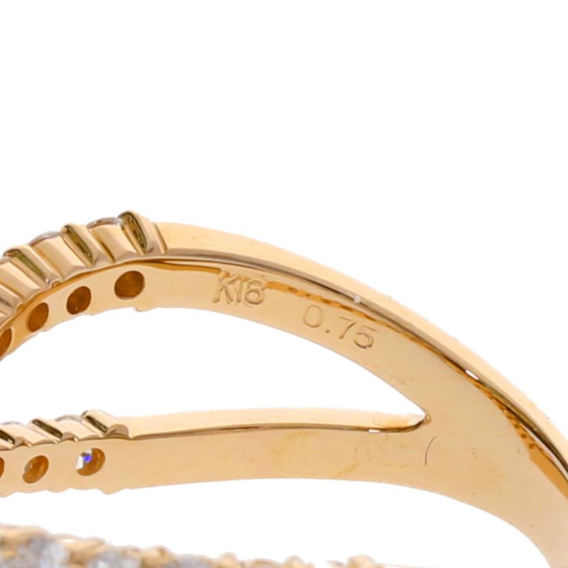 / K18ダイヤリング0.75ct//Aランク/75
