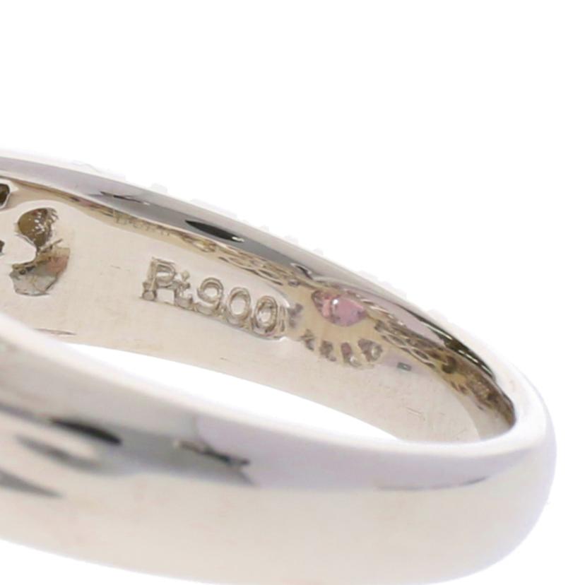 / Pt900クンツァイトダイヤリング3.37/D0.80ct//Aランク/75