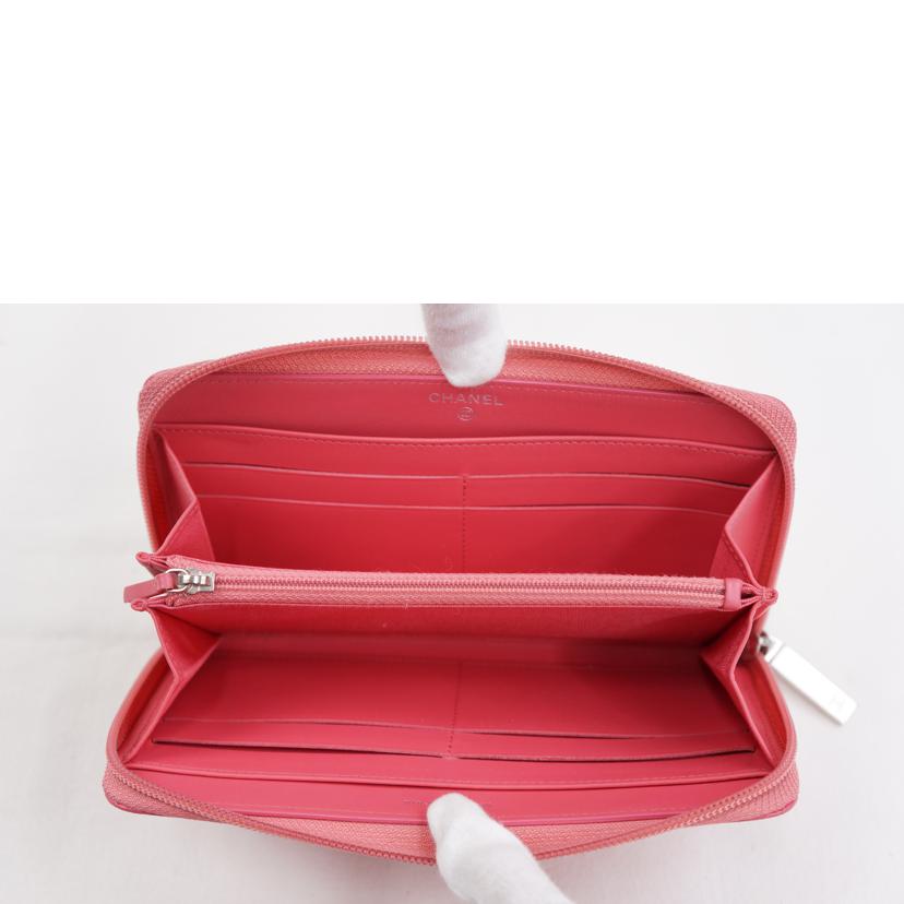 CHANEL シャネル/キャビアスキンラウンドファスナーウォレット//222*****/Aランク/67