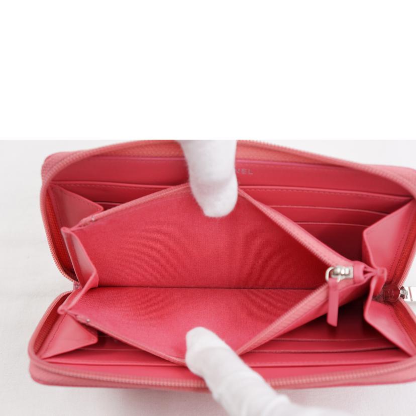 CHANEL シャネル/キャビアスキンラウンドファスナーウォレット//222*****/Aランク/67