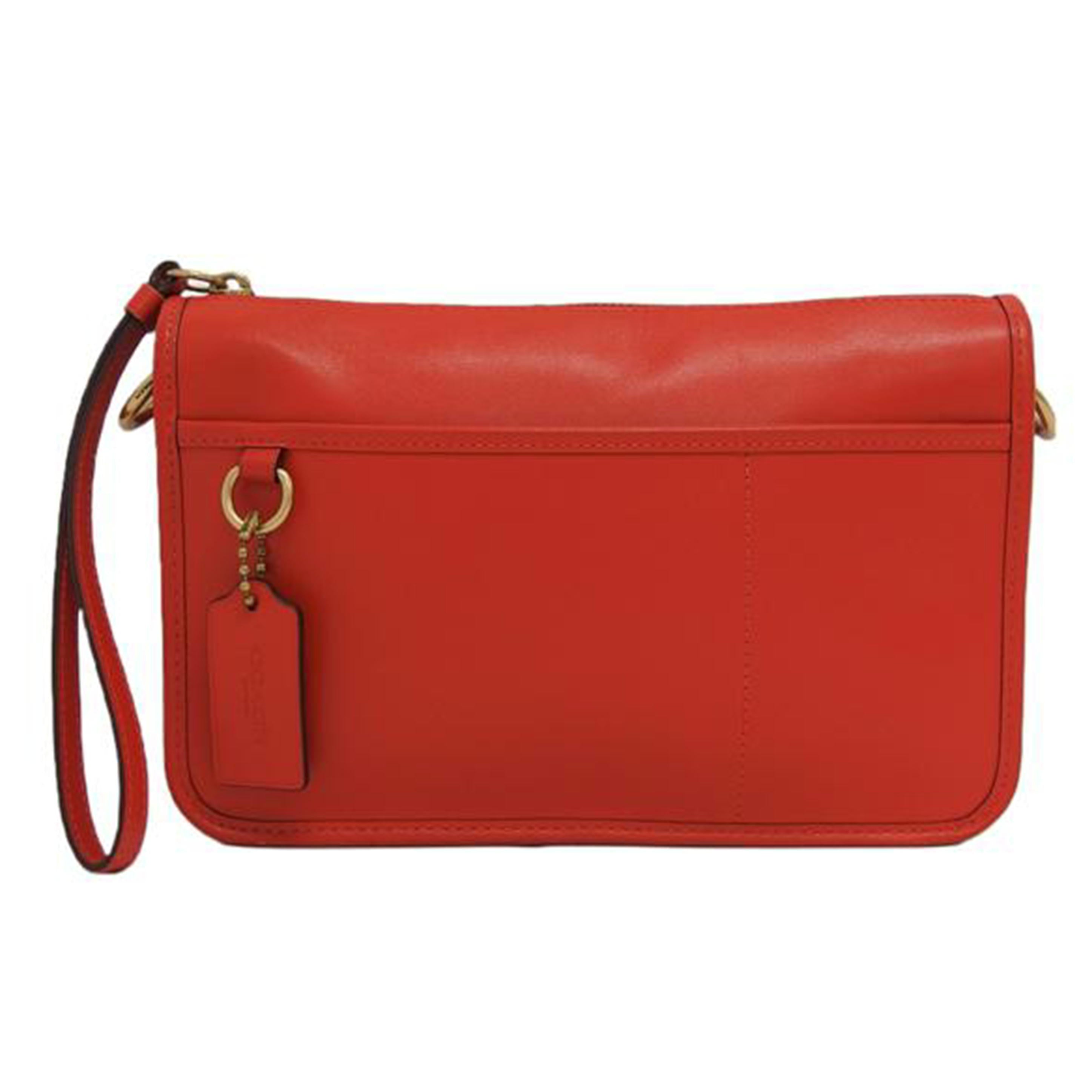 COACH コーチ/レザークラッチバッグ/オレンジ/C1592//D21**/ABランク/04