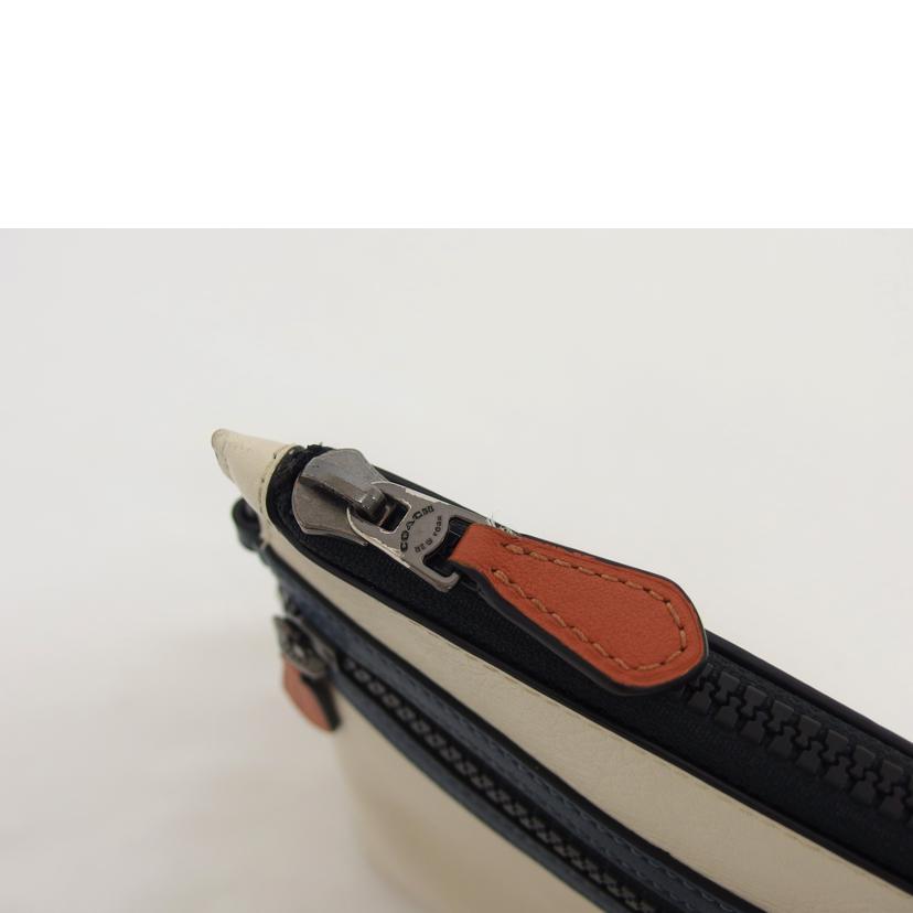 COACH コーチ セカンドバッグ/レザークラッチバッグ/アイボリー/F91269//L19**/Bランク/04