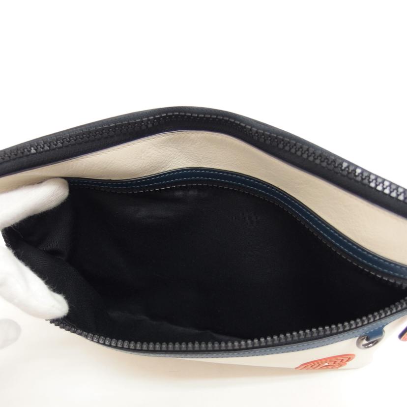 COACH コーチ セカンドバッグ/レザークラッチバッグ/アイボリー/F91269//L19**/Bランク/04