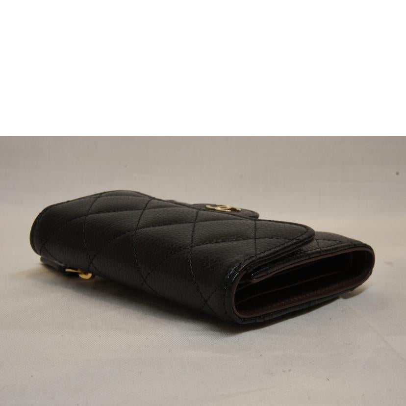 CHANEL シャネル/キャビアスキンクロシックスモールフラップウォレット/AP0231//JEL3UNLC/SAランク/92