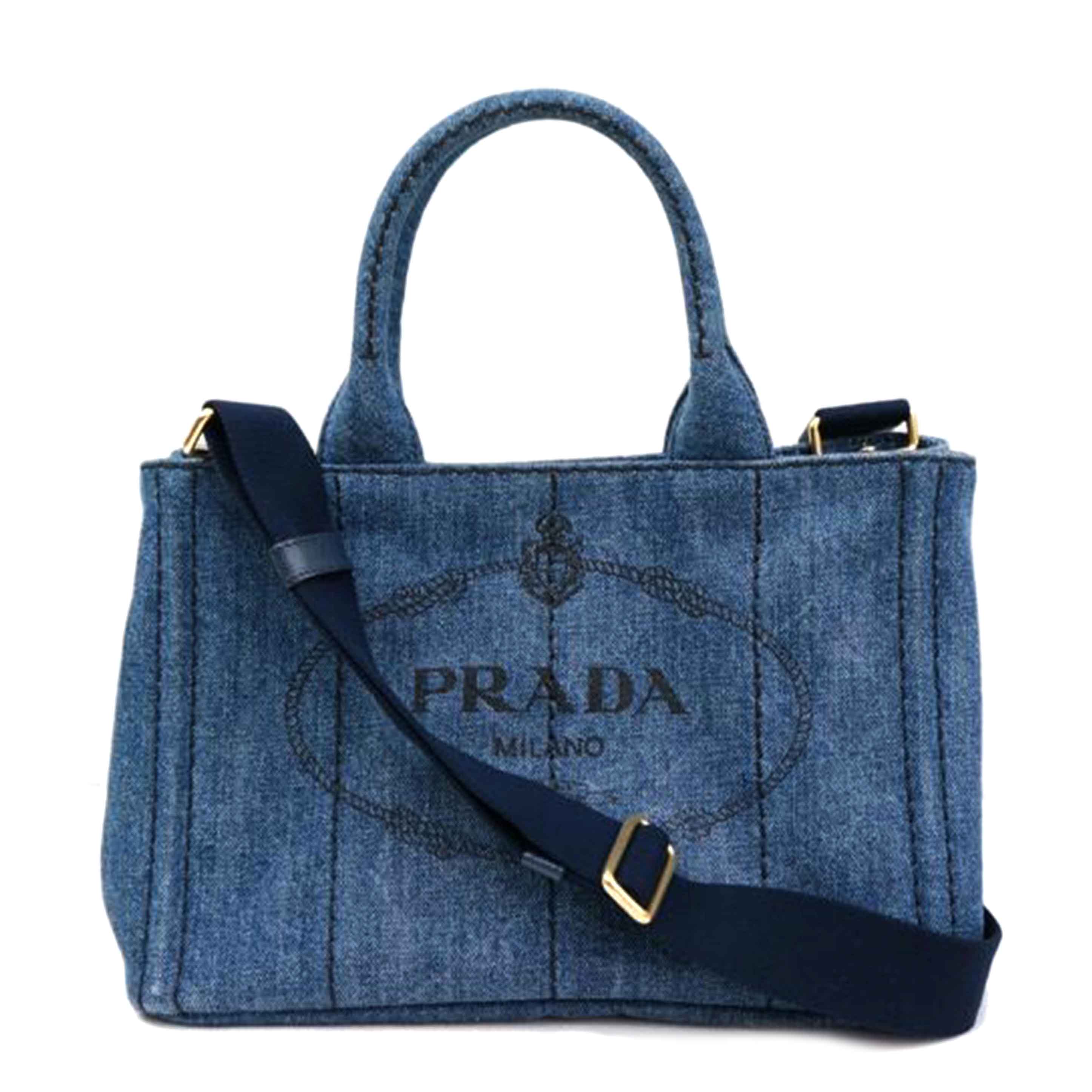 PRADA プラダ/カナパ デニムトートPM/1BG439//ABランク/67