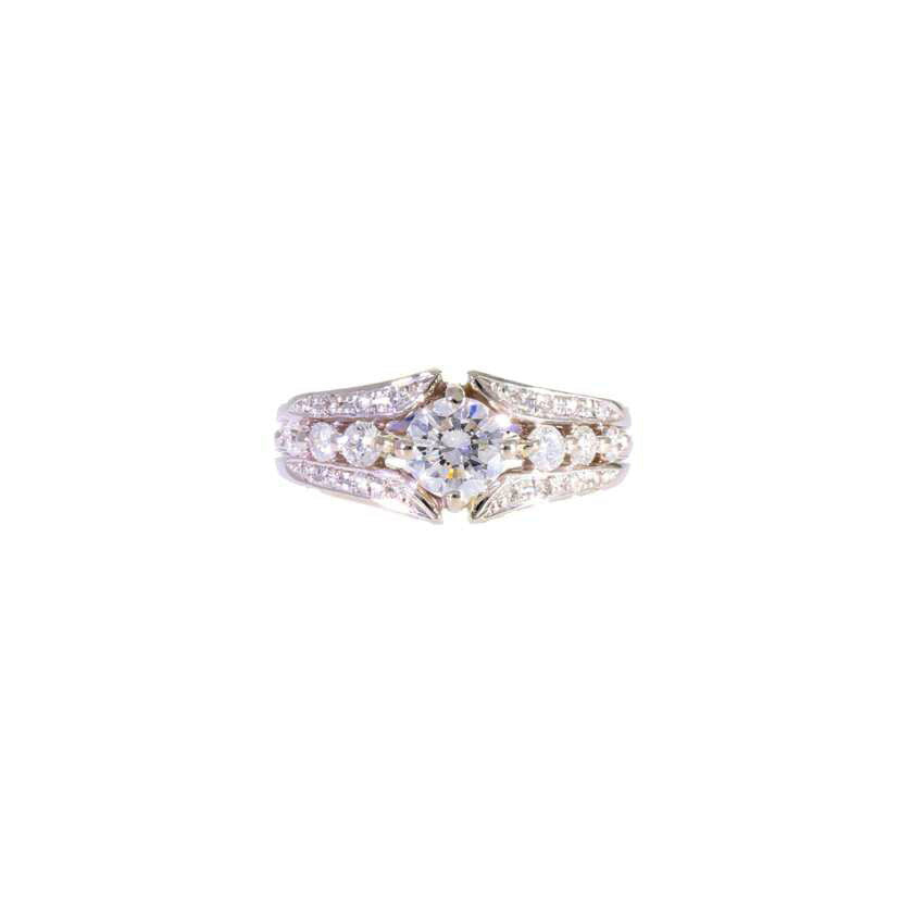 /◎PT900ダイヤリング0.62/0.30ct//Aランク/59