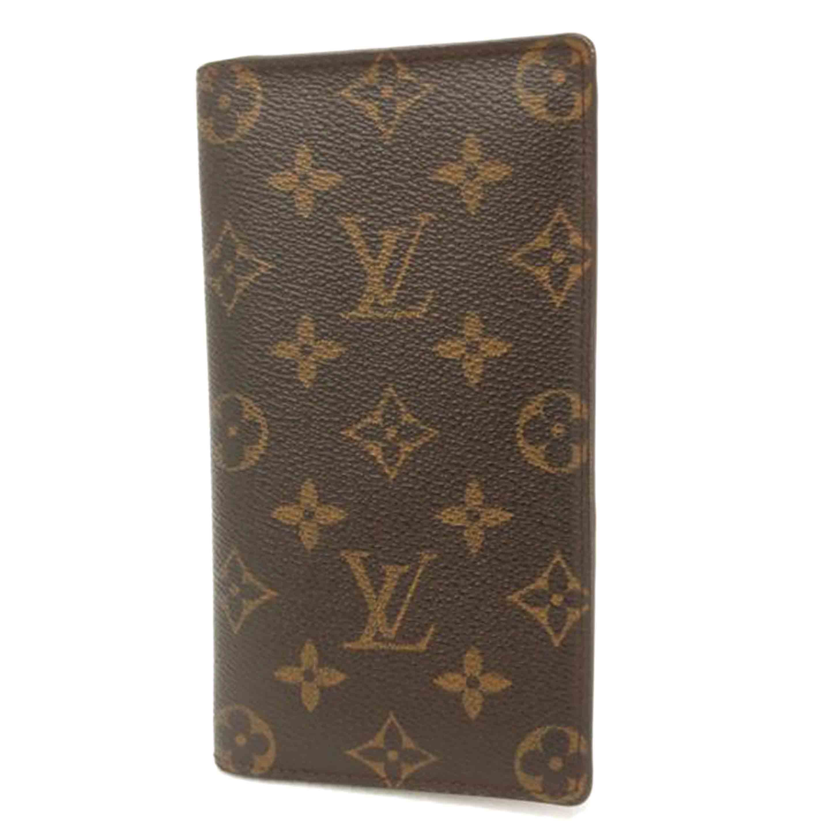 LOUIS VUITTON ルイヴィトン ビトン 二つ折り長札入れ ブラウン メンズ/ポルトバルール・カルトクレディ/モノグラム/M61823//CT0***/ABランク/69