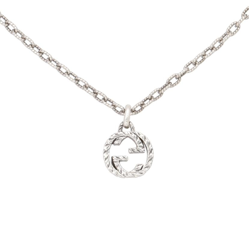 GUCCI/Ag925インターロッキングネックレス/44cm//Aランク/75