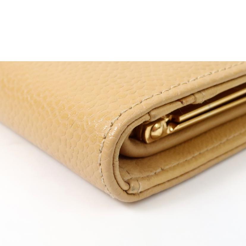 CHANEL シャネル/レザー二つ折り財布 薄型/ライトベージュ//ABランク/65