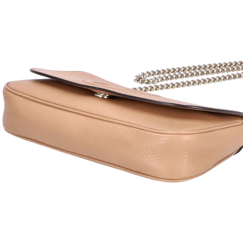 GUCCI グッチ バッグ ブランドバッグ ショルダーバッグ 斜め掛け レザー レディース ベージュ/ソーホーチェーンショルダー/536224//213317/Aランク/75