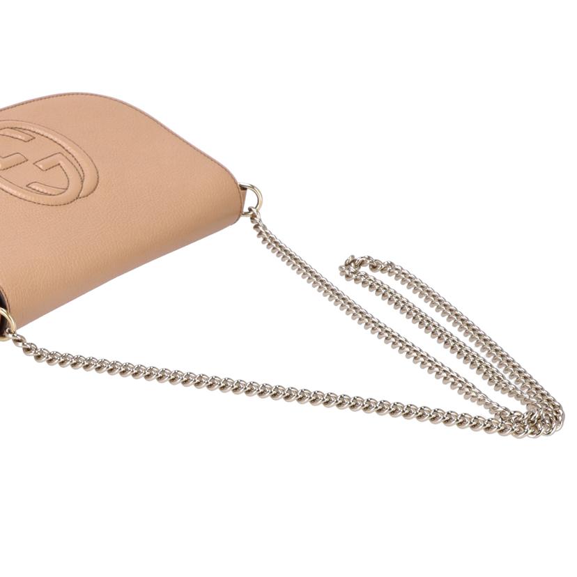 GUCCI グッチ バッグ ブランドバッグ ショルダーバッグ 斜め掛け レザー レディース ベージュ/ソーホーチェーンショルダー/536224//213317/Aランク/75