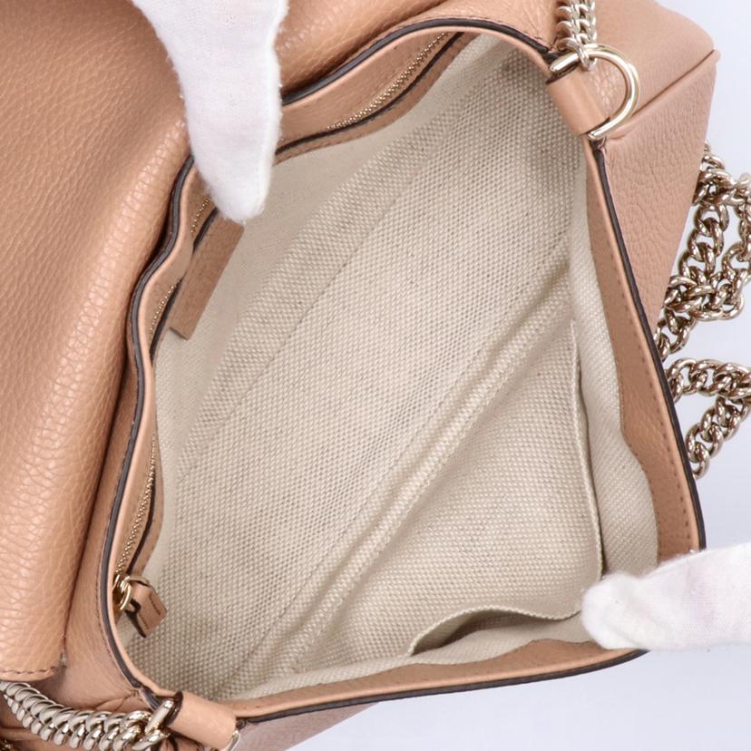 GUCCI グッチ バッグ ブランドバッグ ショルダーバッグ 斜め掛け レザー レディース ベージュ/ソーホーチェーンショルダー/536224//213317/Aランク/75