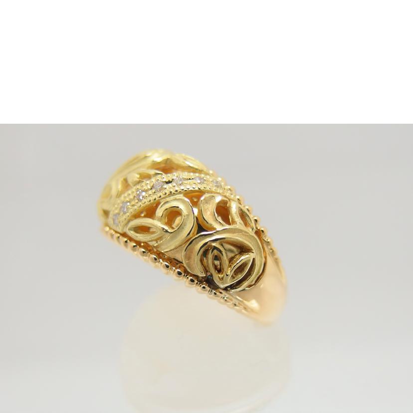 K18/K18ダイヤデザインリング#14/9.9g//D0.11ct/Aランク/04