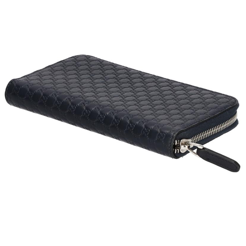 GUCCI グッチ 財布 ブランド財布 長財布 ラウンドジップ レザー レディース メンズ ネイビー 紺/マイクログッチシマラウンドファスナーウォレット/544473//1147/ABランク/75