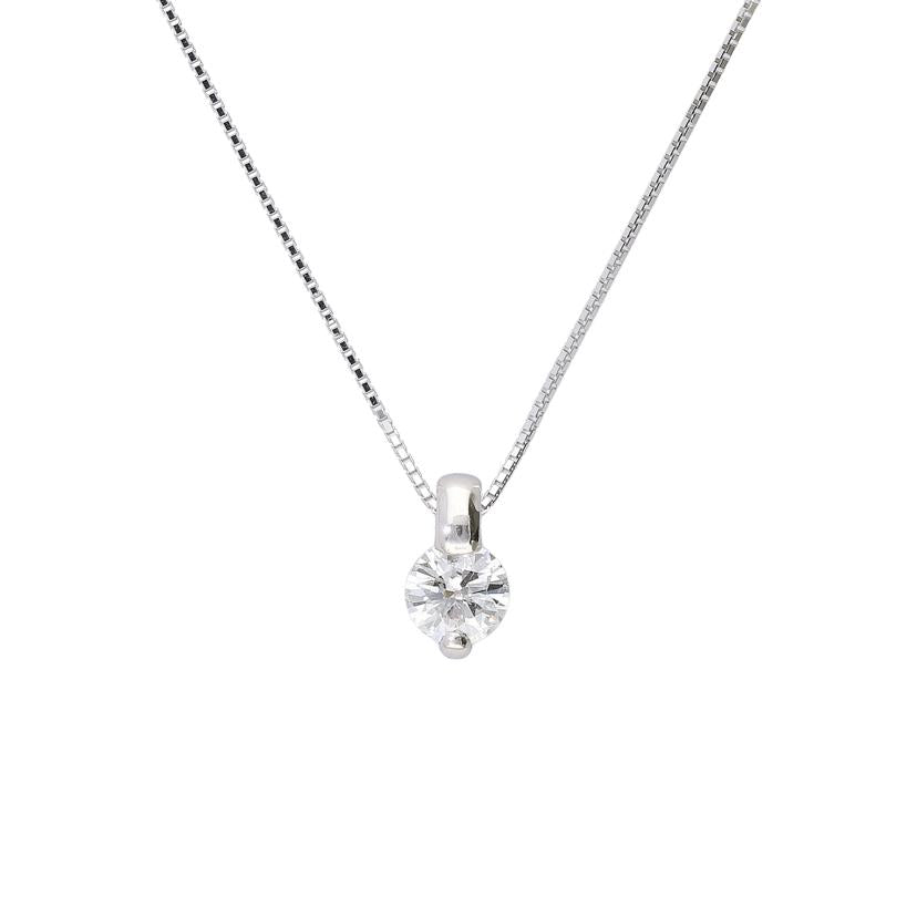 /◎K18WG/PT900ダイヤネックレス1.006ctソ//Aランク/82