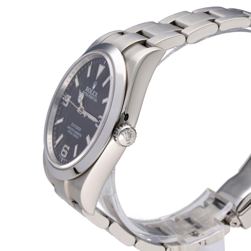 ROLEX ロレックス 腕時計 ランダムシリアル 前期型 ブラックダイアル ステンレス メンズ 自動巻き/エクスプローラー1・ブラックアウト/ランダム番/214270//67W*****/SAランク/63