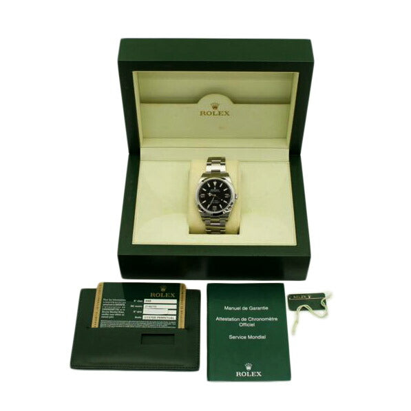 ROLEX ロレックス 腕時計 ランダムシリアル 前期型 ブラックダイアル ステンレス メンズ 自動巻き/エクスプローラー1・ブラックアウト/ランダム番/214270//67W*****/SAランク/63