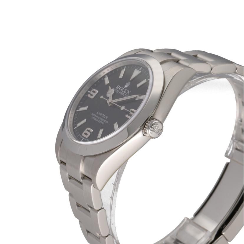 ROLEX ロレックス 腕時計 2010年頃製造 新品仕上済 前期型 ブラックダイアル ステンレス メンズ 自動巻き/エクスプローラー1・ブラックアウト/G番/214270//G16**********/SAランク/75