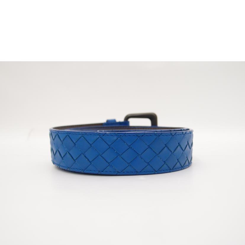 BOTTEGA VENETA ボッテガ・ヴェネタ/イントレチャート・レザーベルト/ブルー//ABランク/69