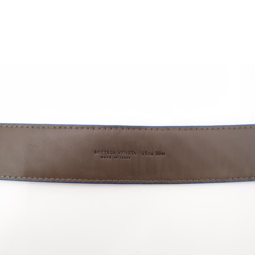 BOTTEGA VENETA ボッテガ・ヴェネタ/イントレチャート・レザーベルト/ブルー//ABランク/69