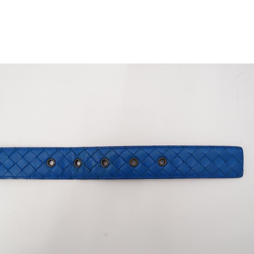 BOTTEGA VENETA ボッテガ・ヴェネタ/イントレチャート・レザーベルト/ブルー//ABランク/69