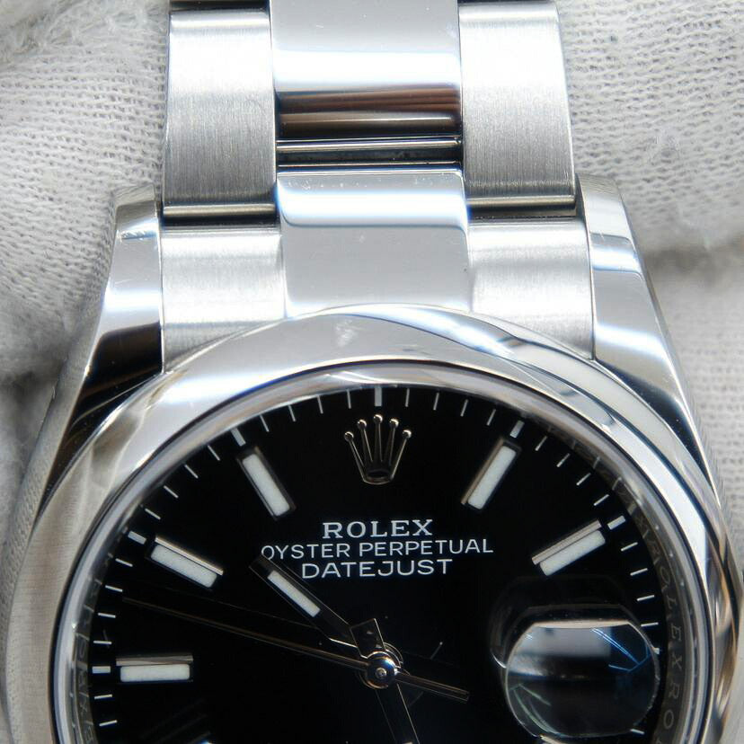 ROLEX ロレックス ランダムシリアル 2019年ギャラ ステンレス メンズ/デイトジャスト36・ブラック/ランダム番/126200//952*****/Aランク/92