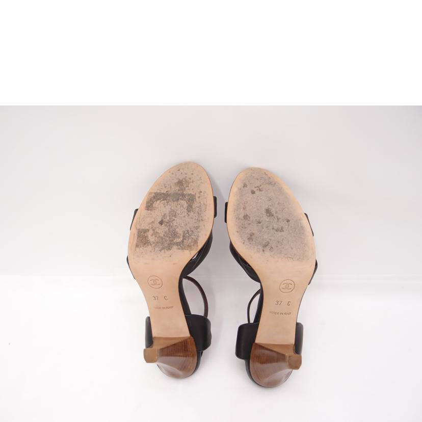 CHANEL シャネル ヒール ストラップ レディース /サンダル/エンジ/37C/162022//Aランク/69