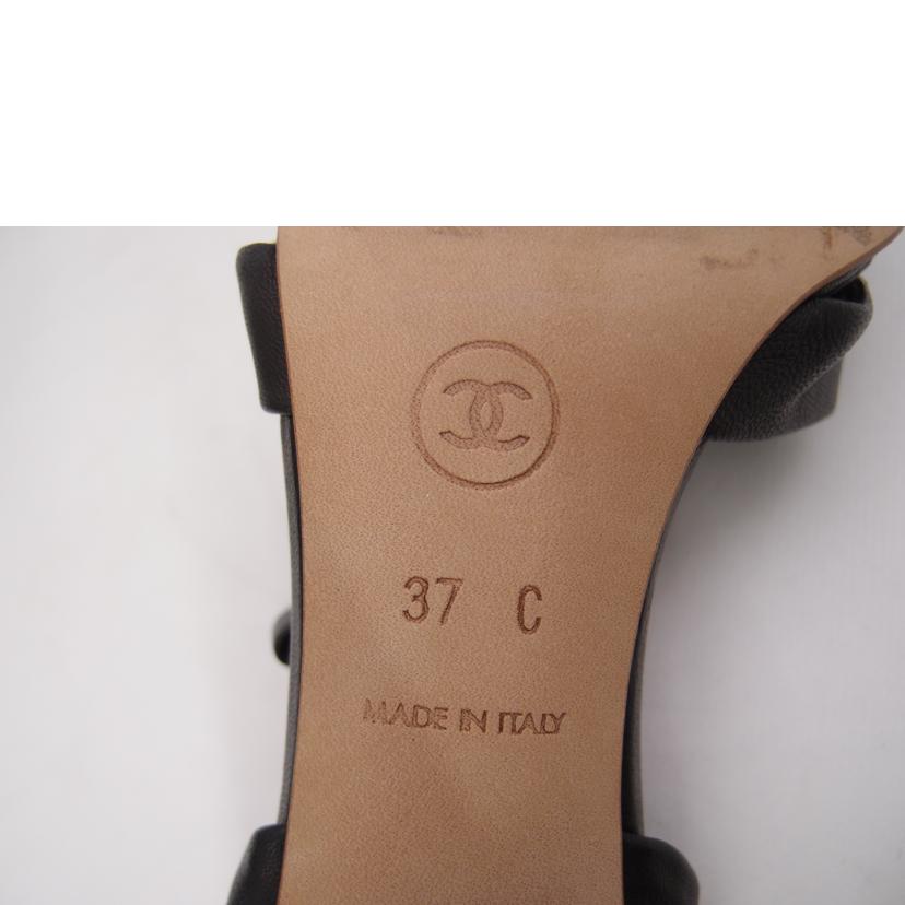 CHANEL シャネル ヒール ストラップ レディース /サンダル/エンジ/37C/162022//Aランク/69