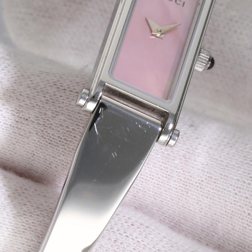 GUCCI グッチ/バングルウォッチ・ピンクシェル/レディース/クオーツ/1500L//089****/Bランク/84