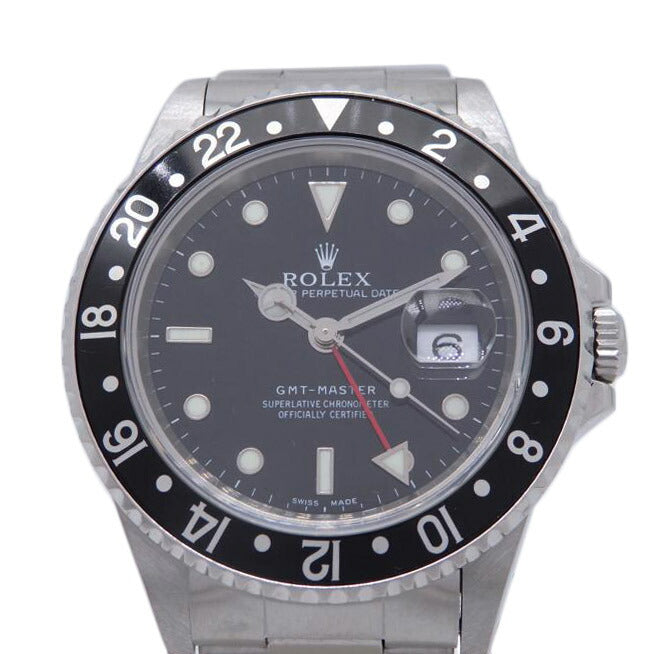 ROLEX ロレックス 腕時計 1998年頃製造 新品仕上済 ステンレス 黒 メンズ 自動巻き/GMTマスター/ブラックベゼル/A番/16700//A44**********/Aランク/93