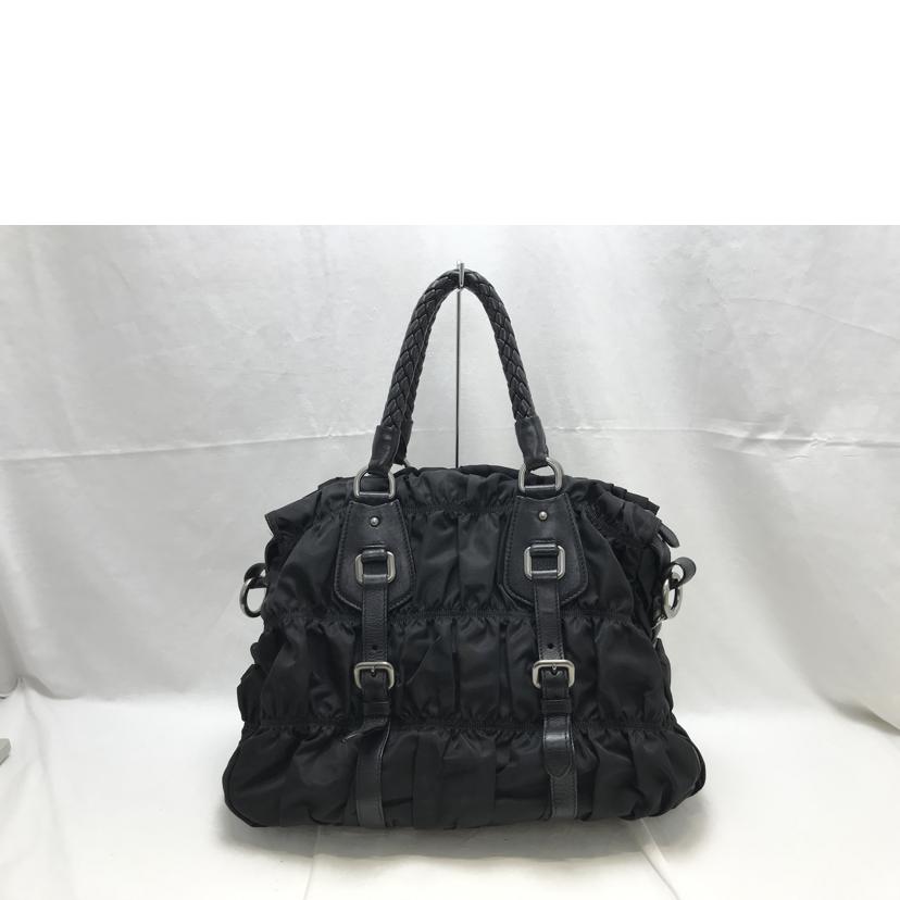 PRADA プラダ/ナイロンギャザーハンドバッグ//Bランク/51
