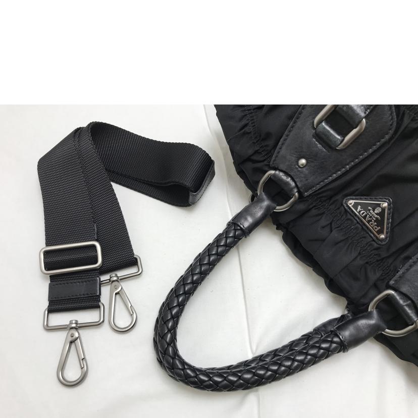 PRADA プラダ/ナイロンギャザーハンドバッグ//Bランク/51