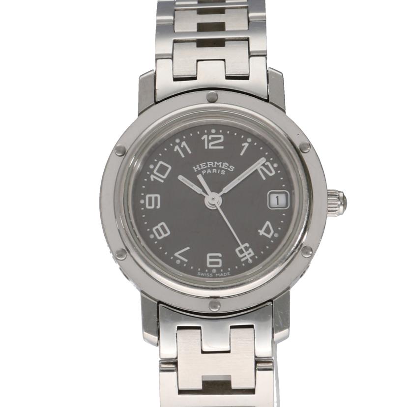 HERMES エルメス/クリッパー・グレー/レディース/クオーツ/CL4.210//203****/Bランク/93