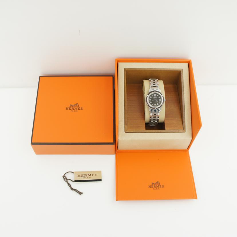 HERMES エルメス/クリッパー・グレー/レディース/クオーツ/CL4.210//203****/Bランク/93