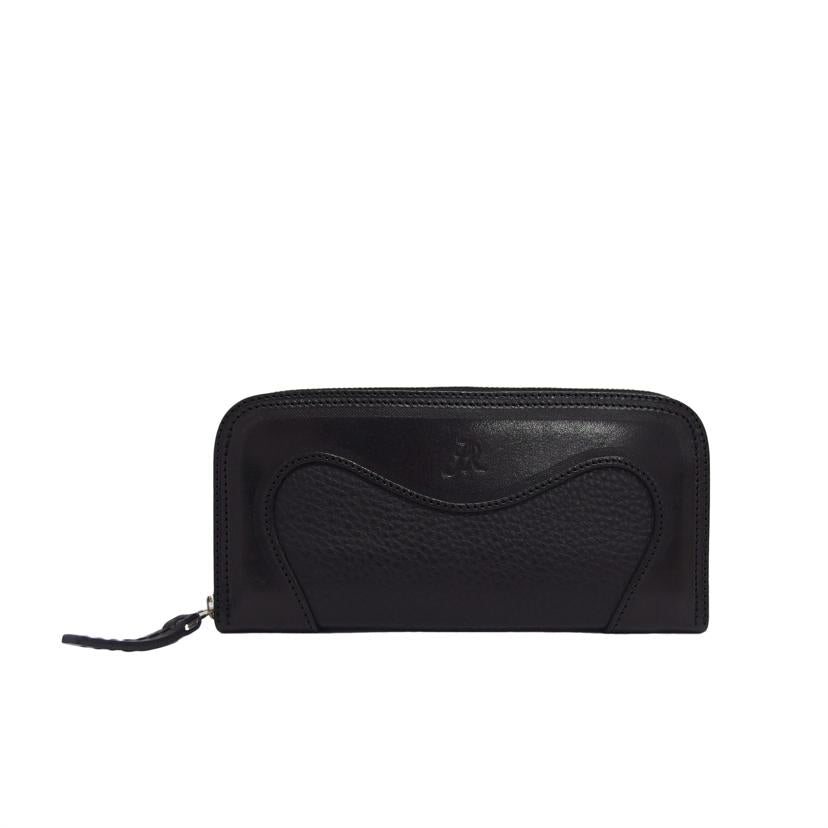 PAILOT RIVER パイロットリバー ロングウォレット シュリンクレザー サドルレザー/ラウンドファスナー長財布/ブラック/LP2000-PRFS//Aランク/04