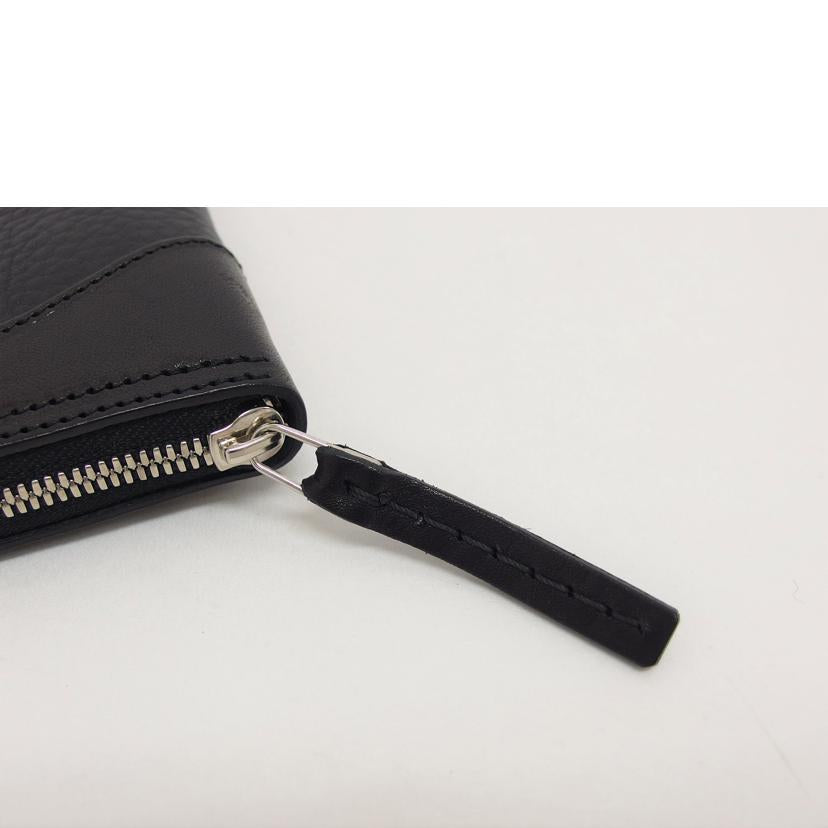 PAILOT RIVER パイロットリバー ロングウォレット シュリンクレザー サドルレザー/ラウンドファスナー長財布/ブラック/LP2000-PRFS//Aランク/04