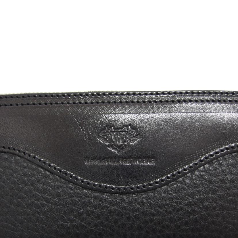 PAILOT RIVER パイロットリバー ロングウォレット シュリンクレザー サドルレザー/ラウンドファスナー長財布/ブラック/LP2000-PRFS//Aランク/04