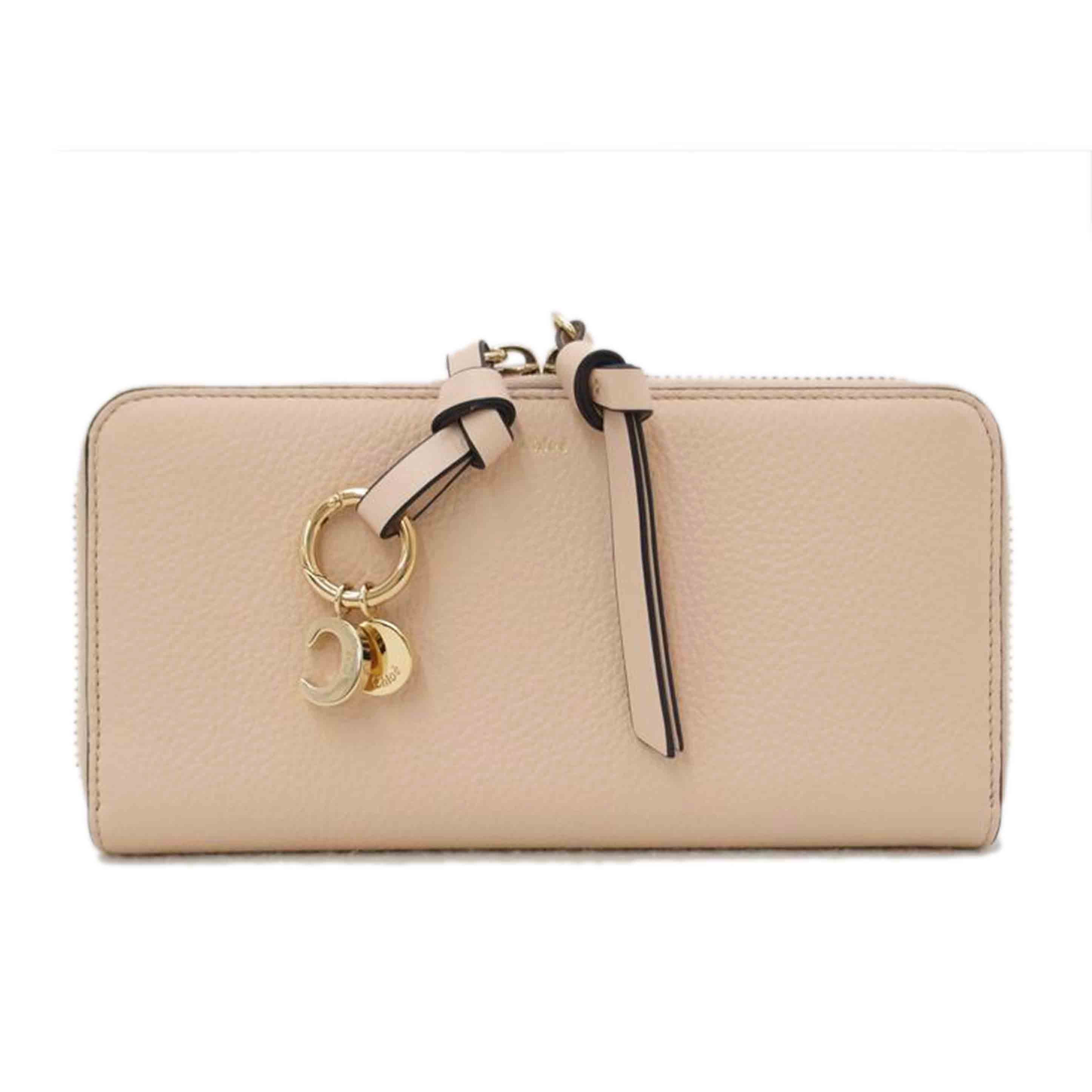Chloe クロエ レディース チャーム付/レザーラウンドファスナー長財布/ピンク/CHC21WP941//D2G***/SAランク/69