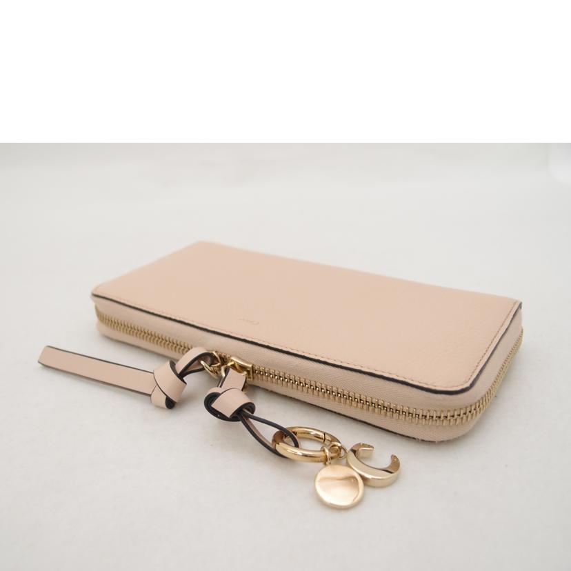 Chloe クロエ レディース チャーム付/レザーラウンドファスナー長財布/ピンク/CHC21WP941//D2G***/SAランク/69