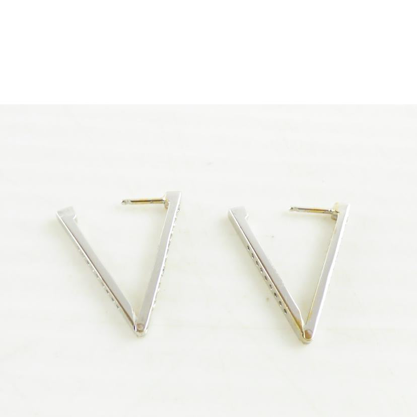 K18WGダイヤピアス0.30//ABランク/64